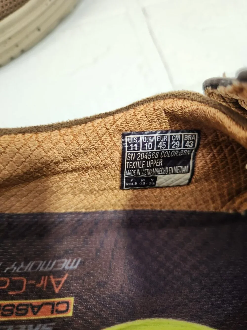 Skechers Classic Fit Air Cooled Loafers Men 11 Brown Memory Foam Slip On Comfort